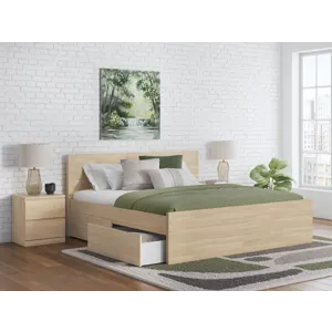Onita Queen Panel Platform Bed with 1 Side Storage