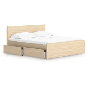 Onita King Panel Platform Bed with 2 Side Storage