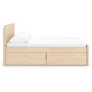 Onita King Panel Platform Bed with 2 Side Storage