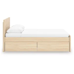 Onita Full Panel Platform Bed with 2 Side Storage