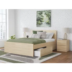 Onita Full Panel Platform Bed with 2 Side Storage