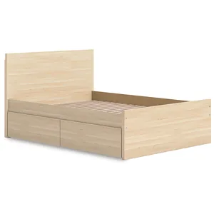 Onita Full Panel Platform Bed with 1 Side Storage