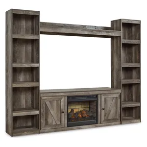 Wynnlow 4-Piece Entertainment Center with Electric Fireplace