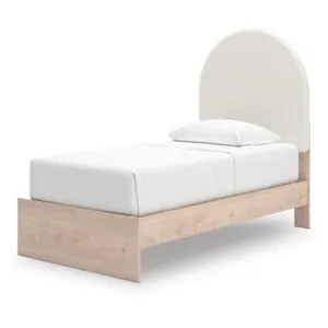 Shapella Twin Upholstered Panel Bed with Storage