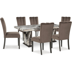 JESHINA DINING TABLE & 6 CHAIRS