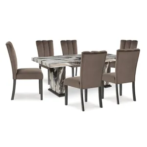 JESHINA DINING TABLE &amp; 6 CHAIRS