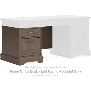 Janismore Home Office Desk - Left Facing Pedestal
