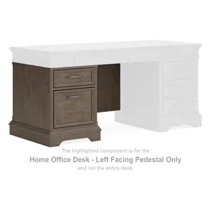 Janismore Home Office Desk - Left Facing Pedestal