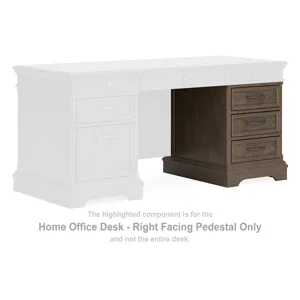 Janismore Home Office Desk - Right Facing Pedestal