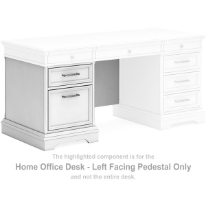 Kanwyn Home Office Desk - Left Facing Pedestal