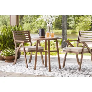 Vallerie Outdoor Chairs with Table Set (Set of 3)