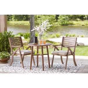 Vallerie Outdoor Chairs with Table Set (Set of 3)