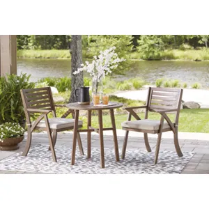 Vallerie Outdoor Chairs with Table Set (Set of 3)