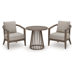 Joy Lagoon Outdoor Chairs with Cushions/Table (Set of 3)