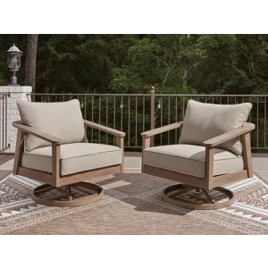 Francis Beach Outdoor Swivel Lounge with Cushion