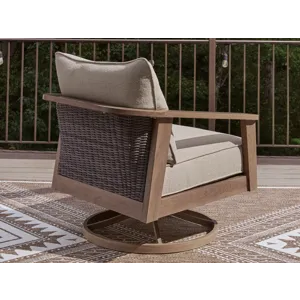 Francis Beach Outdoor Swivel Lounge with Cushion