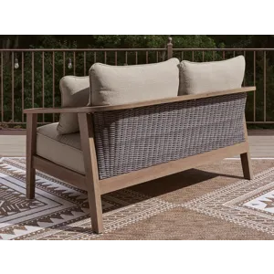 Francis Beach Outdoor Loveseat with Cushion
