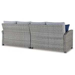 Naples Beach Outdoor Right and Left-arm Facing Loveseat with Cushion (Set of 2)