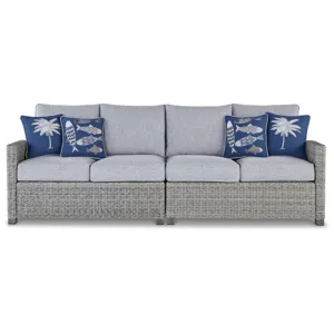 Naples Beach Outdoor Right and Left-arm Facing Loveseat with Cushion (Set of 2)