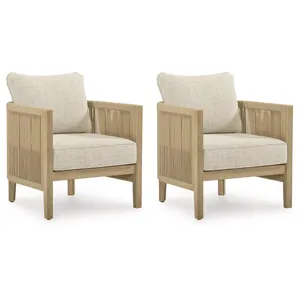 Spooners Cove Outdoor Lounge Chair with Cushion (Set of 2)