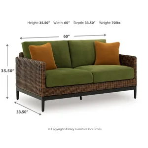 Horizon Hall Outdoor Sofa, 2 Lounge Chairs, Ottoman and Coffee Table