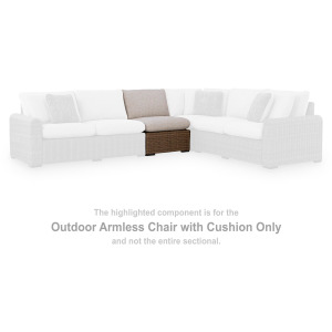 Angel Island Outdoor Armless Chair with Cushion