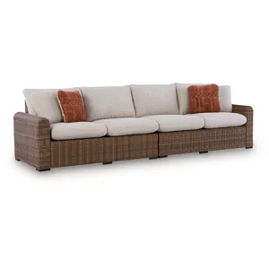 Angel Island Outdoor Right and Left-arm Facing Loveseat with Cushion (Set of 2)