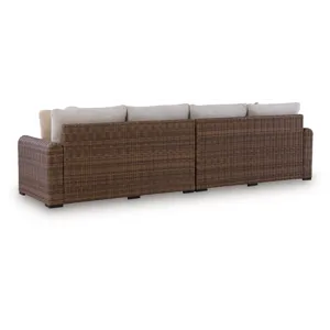 Angel Island Outdoor Right and Left-arm Facing Loveseat with Cushion (Set of 2)