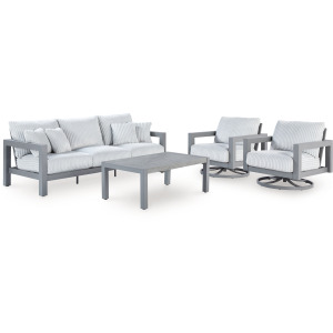 Hurley Park Outdoor Sofa, 2 Lounge Chairs and Coffee Table