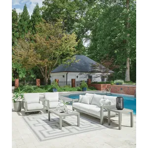 Hurley Park Outdoor Sofa, 2 Lounge Chairs and Coffee Table