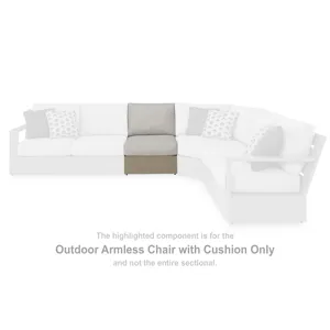 Kimpton Isle Outdoor Armless Chair with Cushion