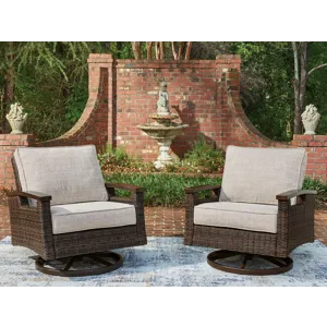 Drakes Beach Outdoor Swivel Lounge Chair (Set of 2)