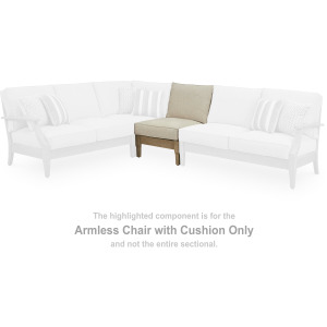 Clare View Armless Chair with Cushion