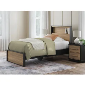Kozmour Bookcase Complete Bed Frame