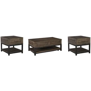 Johurst Lift-top Coffee Table and 2 End Tables