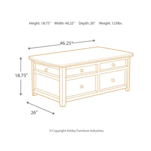 Carlyle Coffee Table with Lift Top