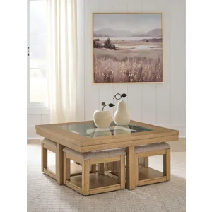 Wittenmyer Coffee Table with 4 Stools (Set of 5)
