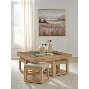 Wittenmyer Coffee Table with 4 Stools (Set of 5)
