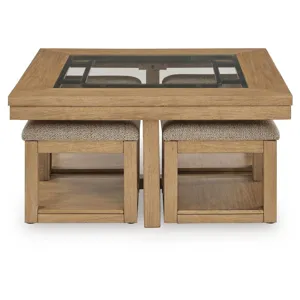 Wittenmyer Coffee Table with 4 Stools (Set of 5)