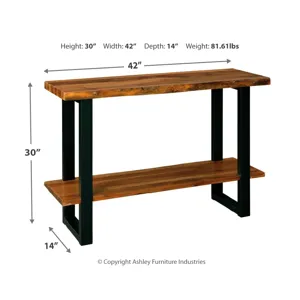 Brosward Sofa/Console Table