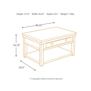 Hatsuko Coffee Table with Lift Top