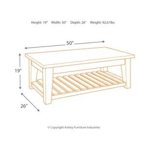 Bynderman Coffee Table with Lift Top