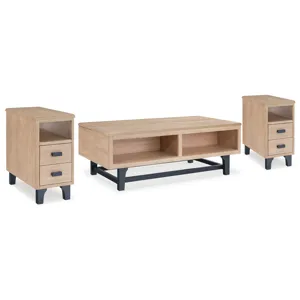 Freslowe Lift-top Coffee Table and 2 Chairside End Tables