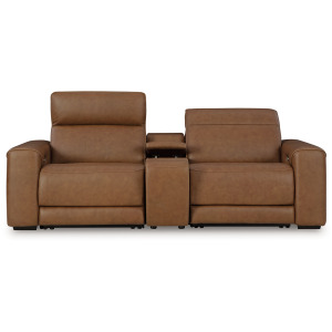 Magic Man 2-Piece Power Reclining Sectional Loveseat with Console