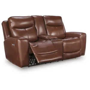 Momentum Moves Power Reclining Loveseat with Console