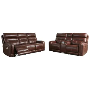 Sessom Power Reclining Loveseat with Console