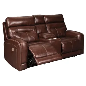 Sessom Power Reclining Loveseat with Console