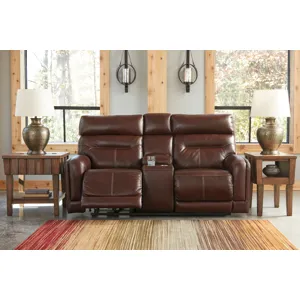 Sessom Power Reclining Loveseat with Console