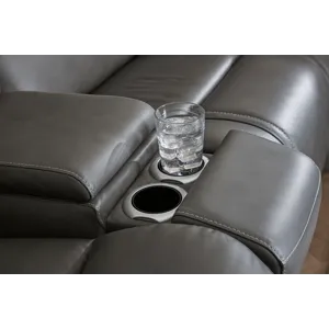 5Z-Harrenhurst 3-Piece Power Reclining Sectional Loveseat with Console