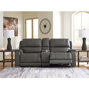 5Z-Harrenhurst 3-Piece Power Reclining Sectional Loveseat with Console